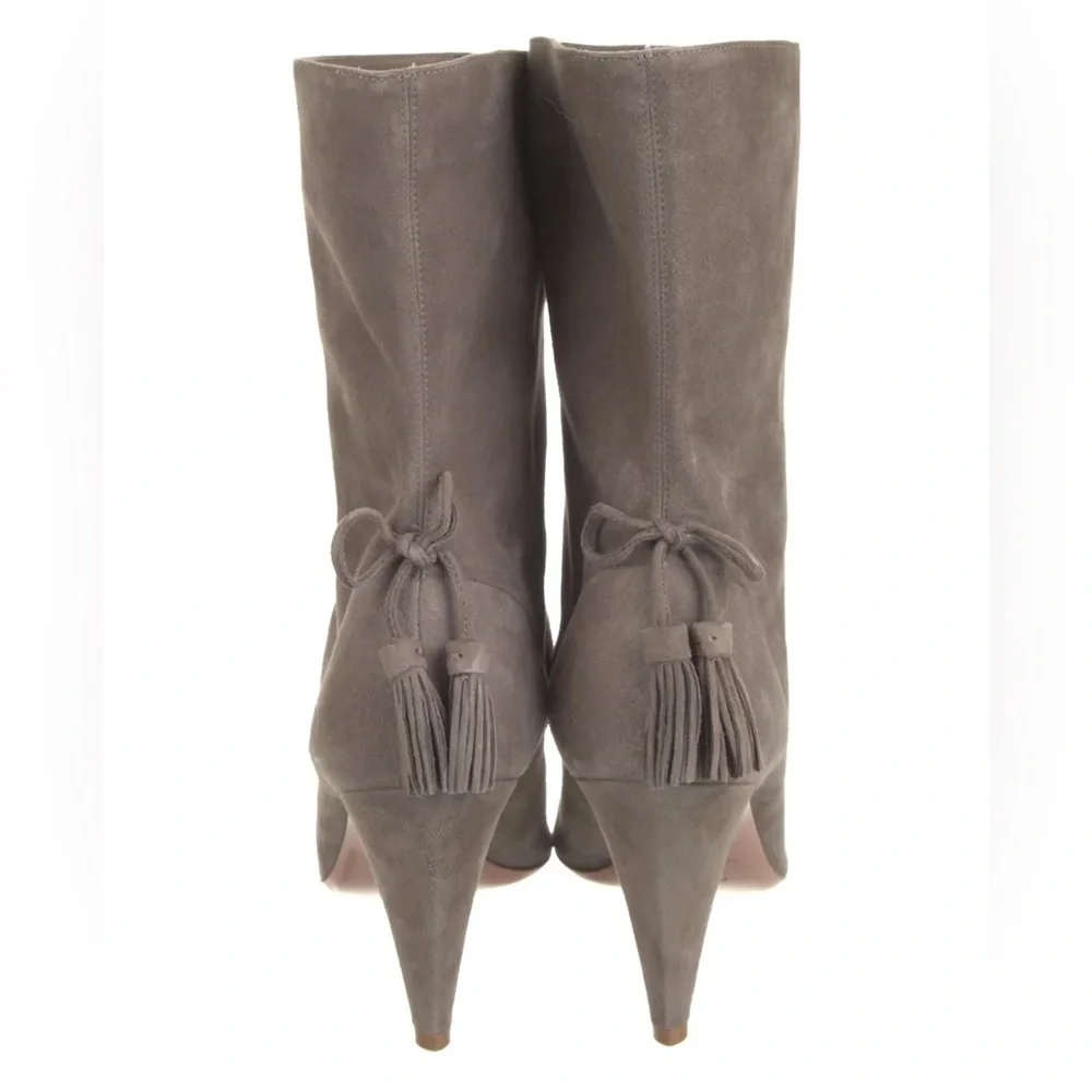 AQUAZZURA‎ X Claudia Schiffer Pointed-Toe Grey Ankle Boots